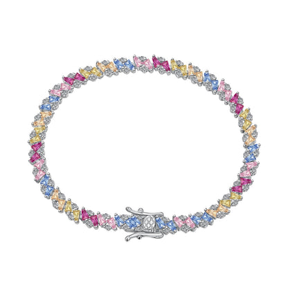 [Vivid Aurora]Ornate Sparkling Multi Cut Party Bracelet