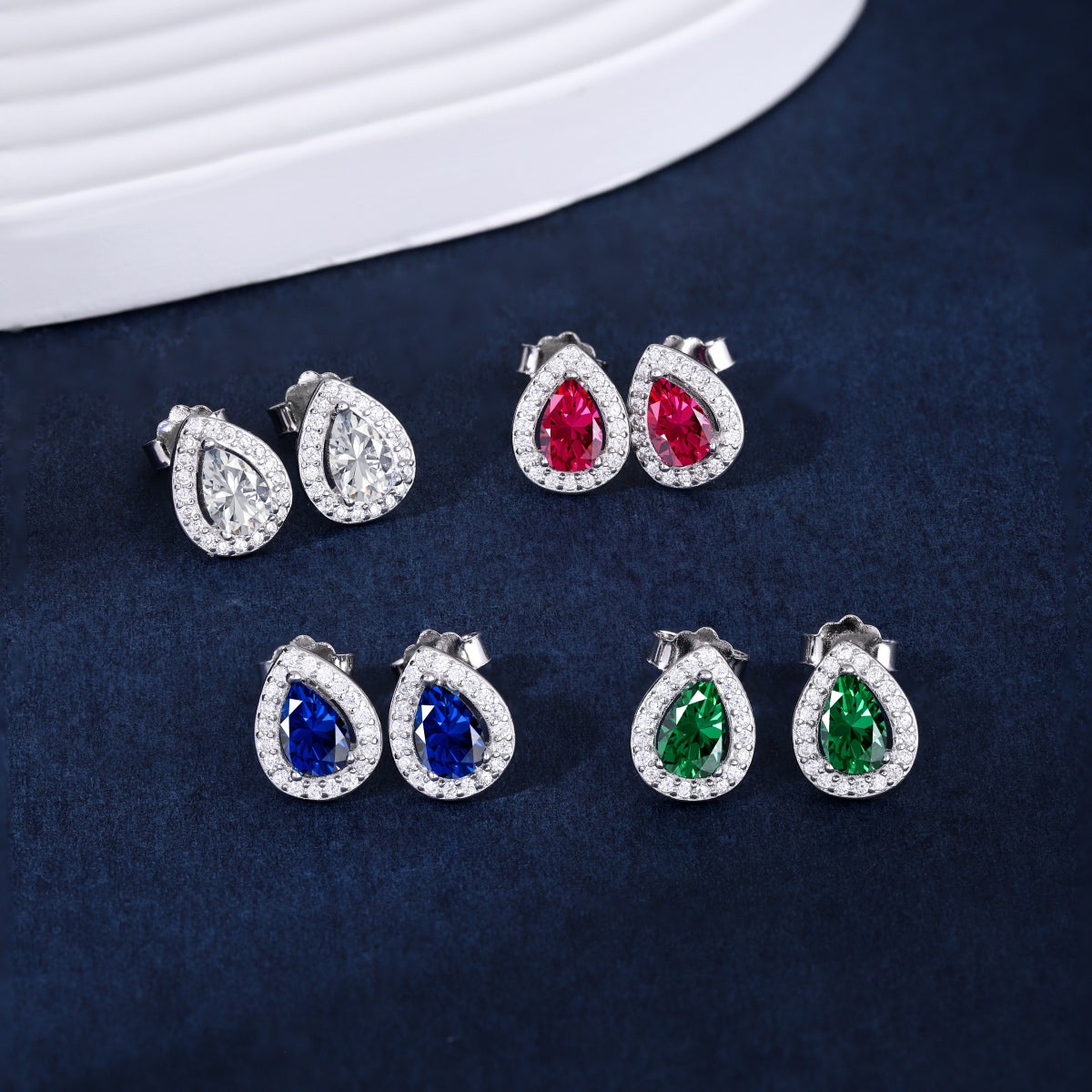 [Vivid Aurora]Luxurious Water Drop Shape Earrings