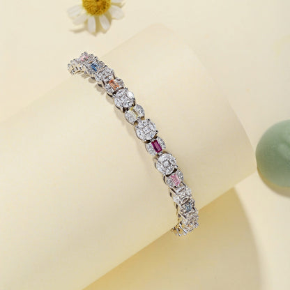 [Vivid Aurora]Dazzling Radiant Multi Cut Daily Bracelet