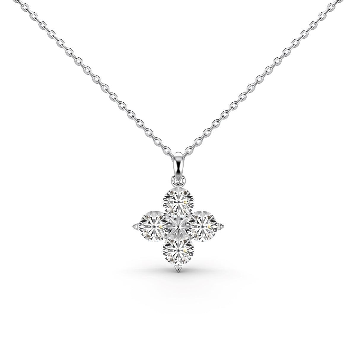 [Vivid Aurora]Four-Leaf Clover And Eight-Pointed Star Necklace