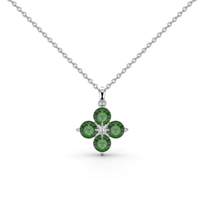 [Vivid Aurora]Four-Leaf Clover And Eight-Pointed Star Necklace