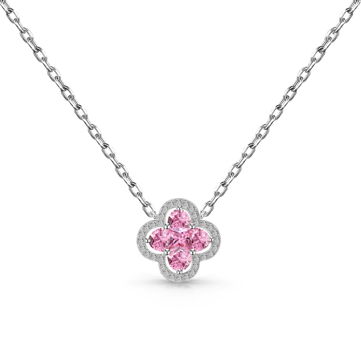 [Vivid Aurora]Spliced Lucky Four-Leaf Clover Versatile Necklace