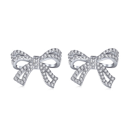 [Vivid Aurora]Dainty Bow Shape Earrings